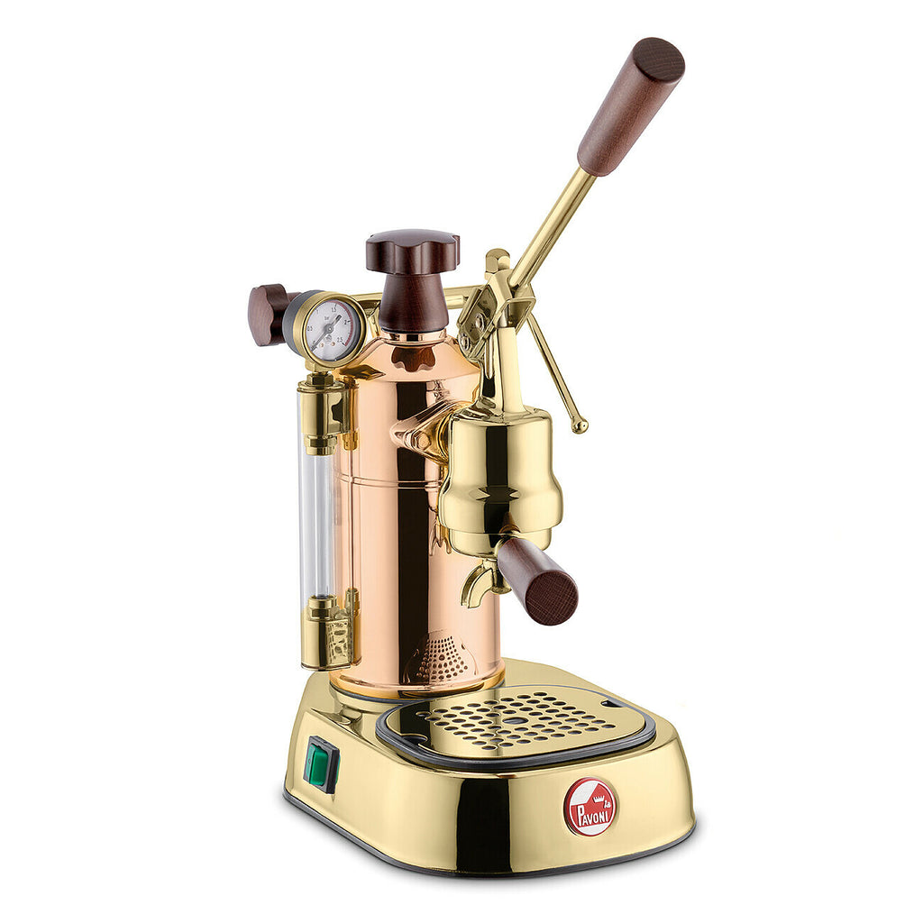 La Pavoni Professional Rame Gold Coffee Machine — Ain't No Barista