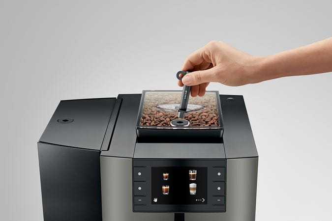 Jura X10 Bean to Cup Coffee Machine - Tank Fed, Dark Inox