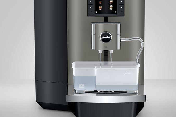 Jura X10 Bean to Cup Coffee Machine - Tank Fed, Dark Inox