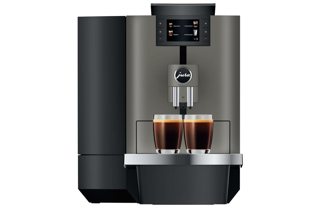 Jura X4 Bean to Cup Coffee Machine - Tank Fed, Dark Inox