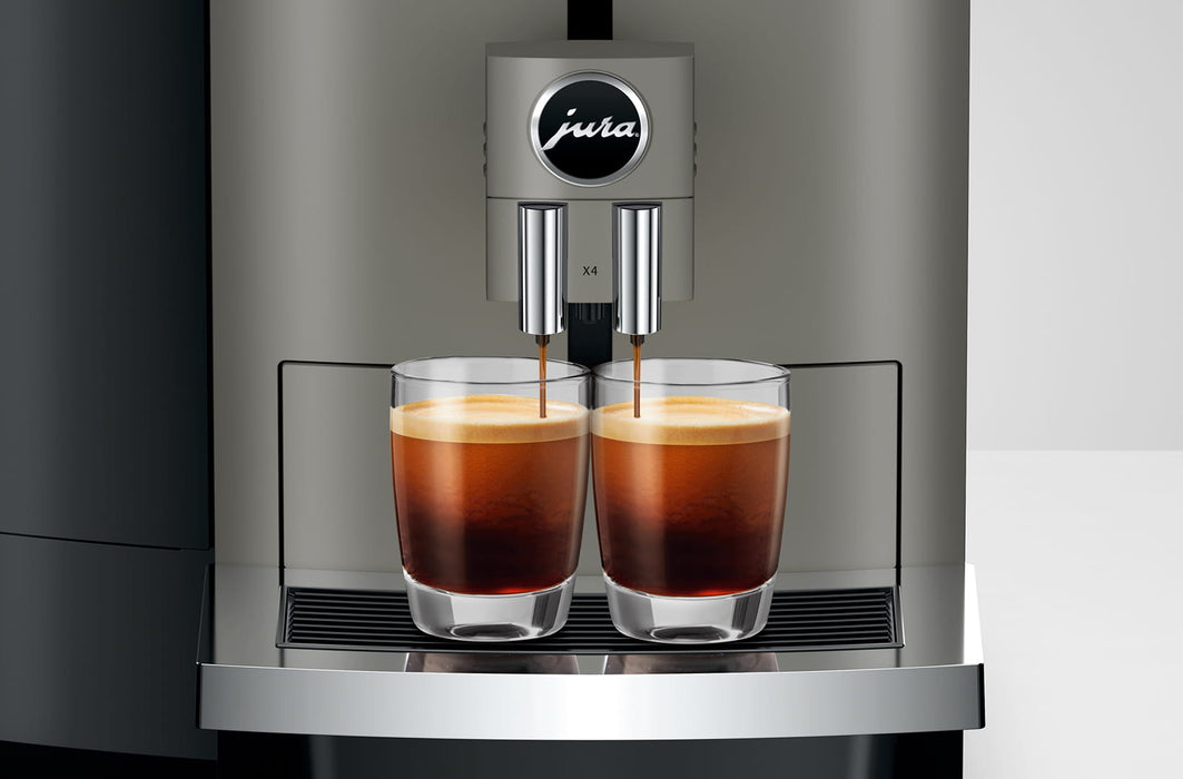 Jura X4 Bean to Cup Coffee Machine - Tank Fed, Dark Inox